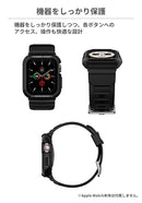 [AppleWatchSeriesSE/6/5/4(40mm)専用]SpigenRuggedArmorProバンド一体型ケース(ブラック)｜スマホケース・スマホカバー・iPhoneケース通販のHamee