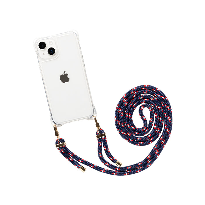 新】[iPhone 14/13専用]ULTRA FINE 4つ角ストラップホール付クリア