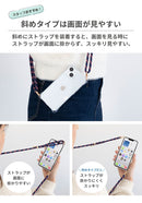 【新】[iPhone 14/13専用]ULTRA FINE 4つ角ストラップホール付クリアケース ショルダーストラップ付き(ルビーレッド)｜スマホケース・スマホカバー・iPhoneケース通販のHamee