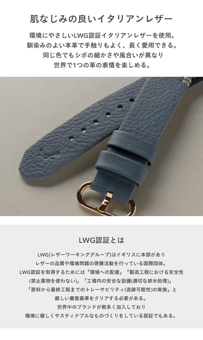 [Apple Watch Series 9/SE(第2/1世代)/8/7/6/5/4/3/2/1(38-41mm)専用]salisty noble レザーバンド