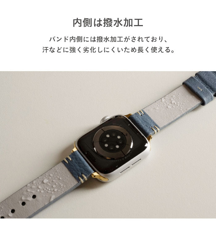 [Apple Watch Series 9/SE(第2/1世代)/8/7/6/5/4/3/2/1(38-41mm)専用]salisty noble レザーバンド