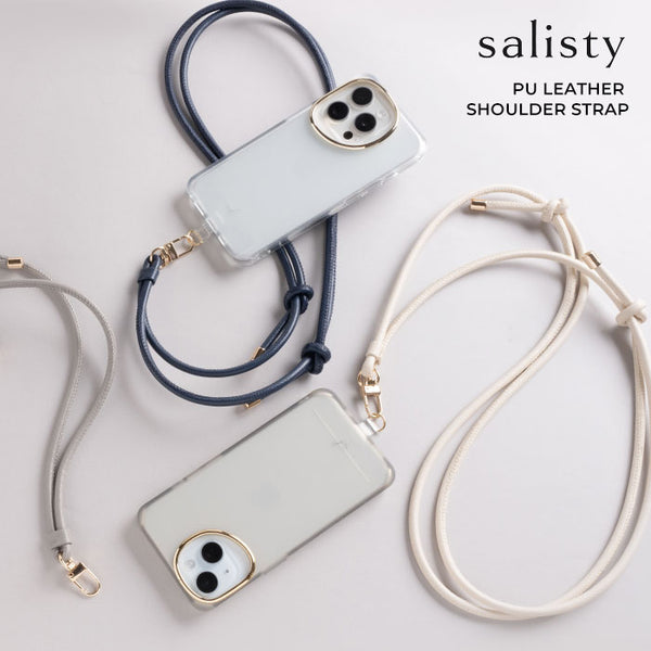 好きなケースをショルダーにするストラップ/ 大人可愛い/細紐/salisty PUレザーショルダーストラップ