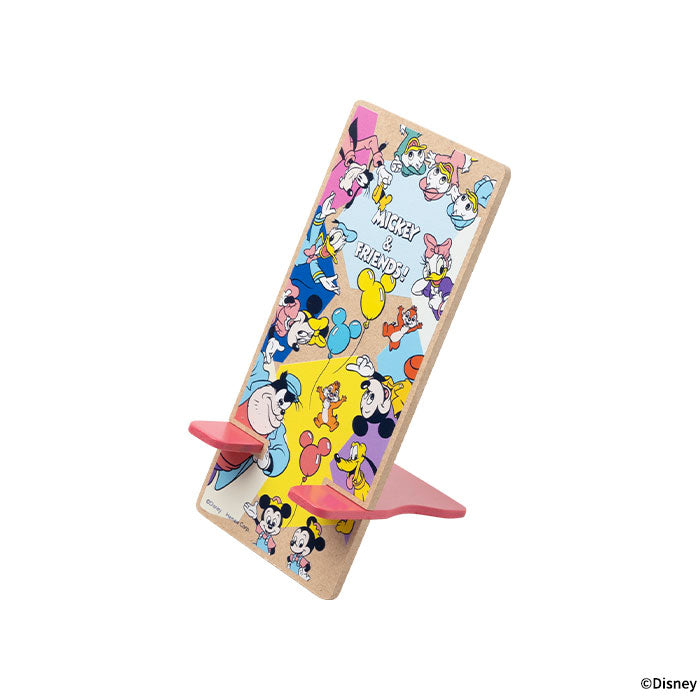各種スマートフォン対応]ディズニーキャラクター 組み立て式ウッド