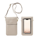 [各種スマートフォン対応]クリアポケット付きスマホショルダーポーチ
