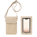 [各種スマートフォン対応]クリアポケット付きスマホショルダーポーチ