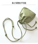 [各種スマートフォン対応]巾着型スマホショルダーポーチ